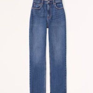 Abercrombie Ultra High Rise 90s straight 27 Short in Dark